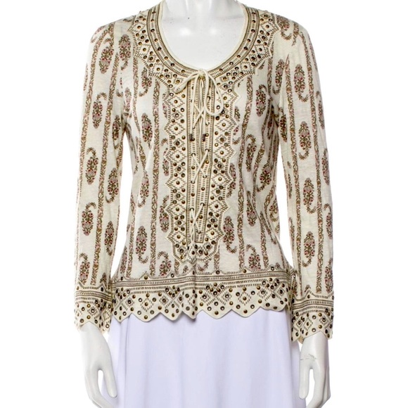 Amazing Isabel Marant  designer linen top with embellishments - Picture 1 of 5